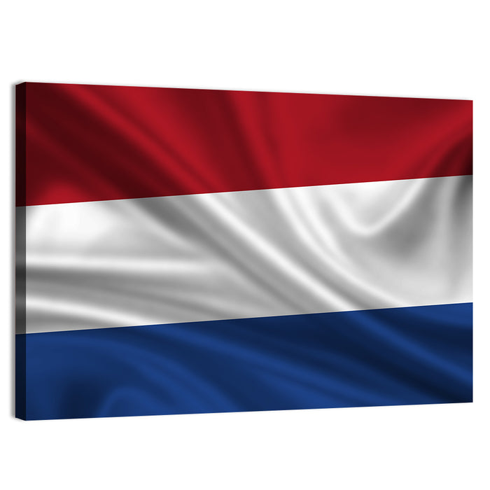Dutch Tricolor Flag Wall Art as a canvas print