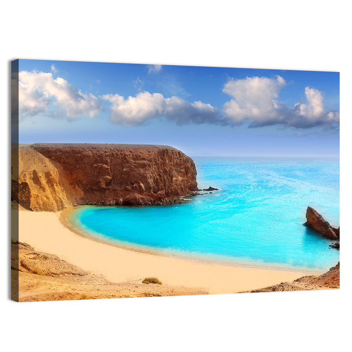 El Papagayo Beach Lanzarote Wall Art as a canvas print