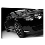 Black Luxury Car Close-up Wall Art