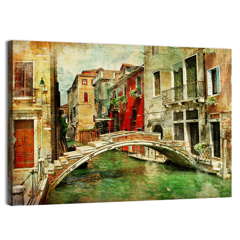 Venetian Canal Romance Wall Art