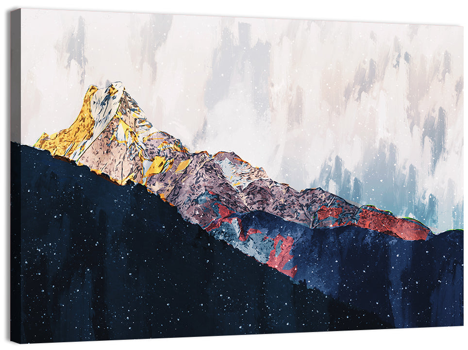 Textured Mountain Peaks Wall Art