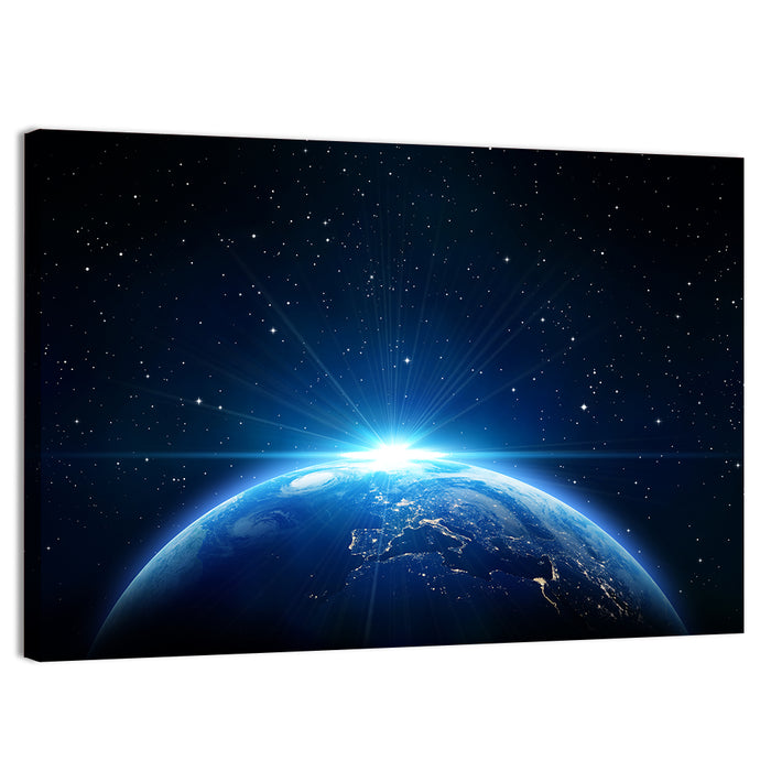 Earth from Orbit Wall Art as a canvas print
