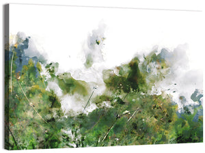 Wildflower Watercolor Abstract Wall Art