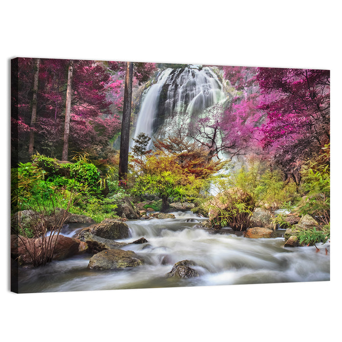 Klonglan Forest Waterfall, Thailand Wall Art as a canvas print