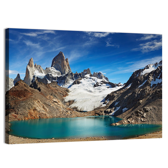 Turquoise Laguna and Fitz Roy, Los Glaciares Wall Art as a canvas print
