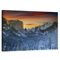 Yosemite Valley Winter Sunset Wall Art