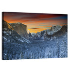Yosemite Valley Winter Sunset Wall Art