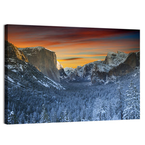 Yosemite National Park In Winter Time Wall Art