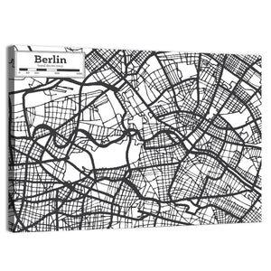 Berlin City Map Wall Art