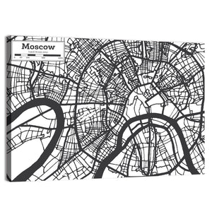 Moscow City Map Wall Art