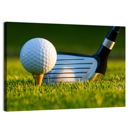 Golf Ball On Tee Wall Art