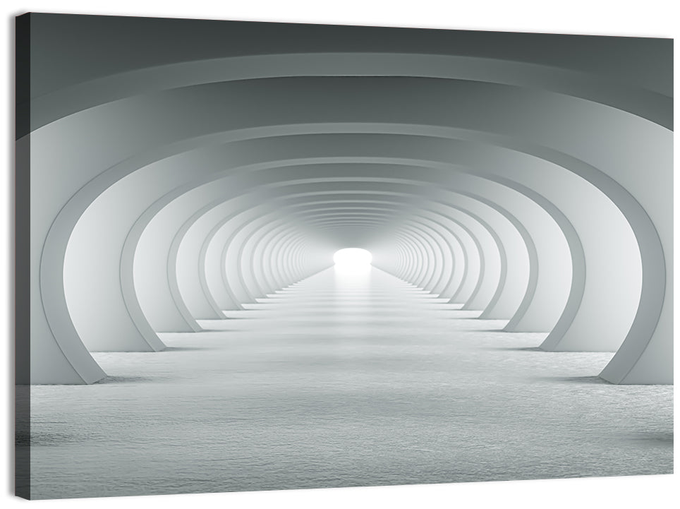 White Arched Corridor Wall Art