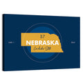 Nebraska State Map Graphic Wall Art