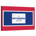 Wyoming Typographic Map Wall Art