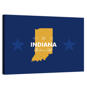 Indiana City Map Wall Art