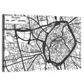 Bruges Street Grid Map Wall Art