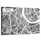 Basel River Bend Map Wall Art