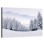Foggy Winter Mountains Wall Art