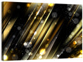 Black and Gold Diagonal Lights Wall Art