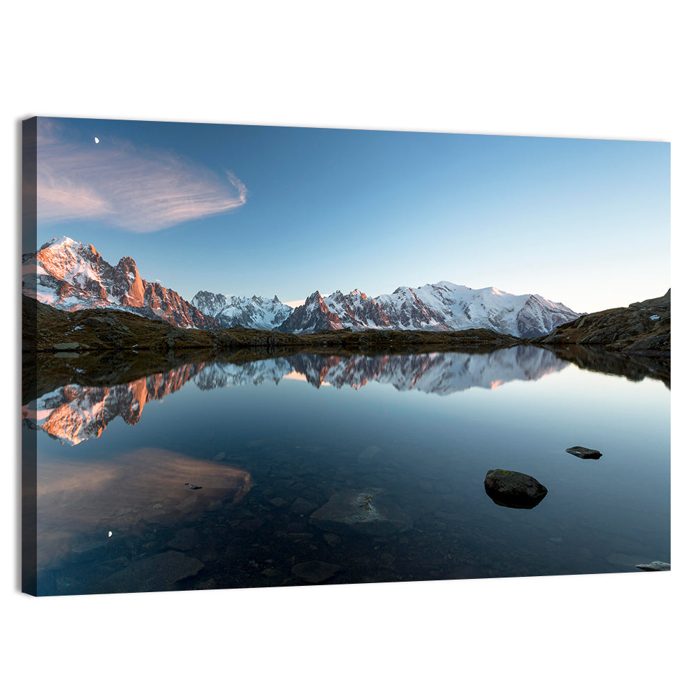 Lac De Chésserys Reflection, Chamonix Wall Art, canvas print, landscape