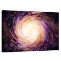 Spiral Galaxy with Golden Core Wall Art