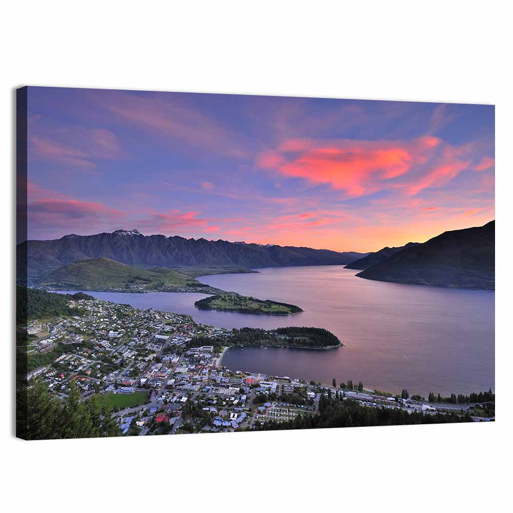 Queenstown Over Lake Wakatipu Wall Art