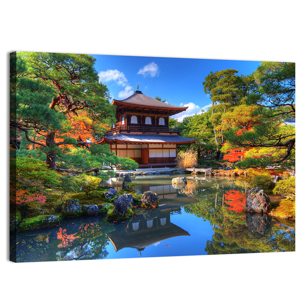 Ginkaku-ji Silver Pavilion, Kyoto Wall Art, canvas print, landscape