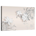3d Floating Lotus Illustration Wall Art