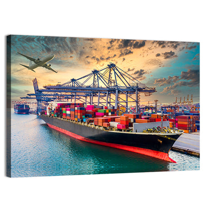 Container Cargo Ship Wall Art