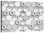 3d Isometric Hexagon Pattern Wall Art