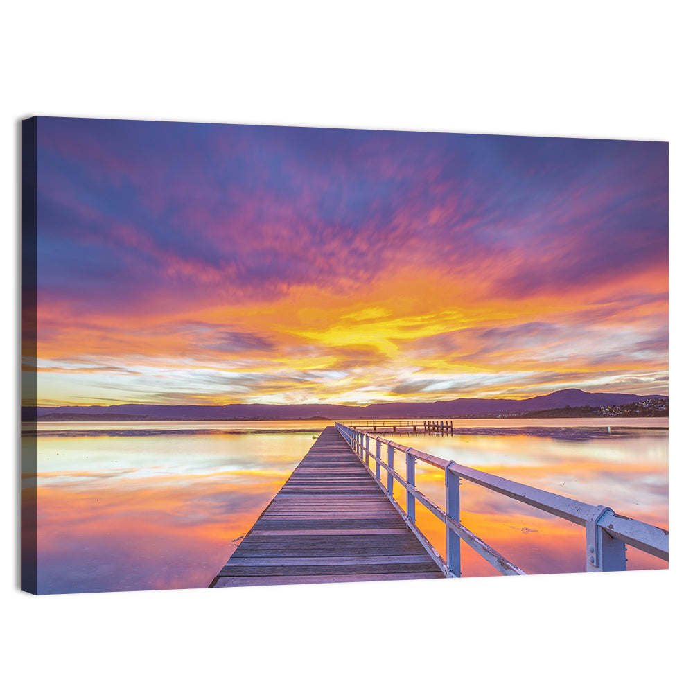 Lake Illawarra Sunset Wall Art, canvas print, landscape