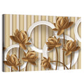 Layered Lotus and Geometric Circles Wall Art