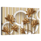 Layered Lotus and Geometric Circles Wall Art