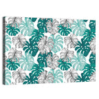 Seamless Monstera Leaf Pattern Wall Art