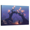 Glowing Archway in Surreal Forest Wall Art