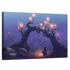 Glowing Archway in Surreal Forest Wall Art