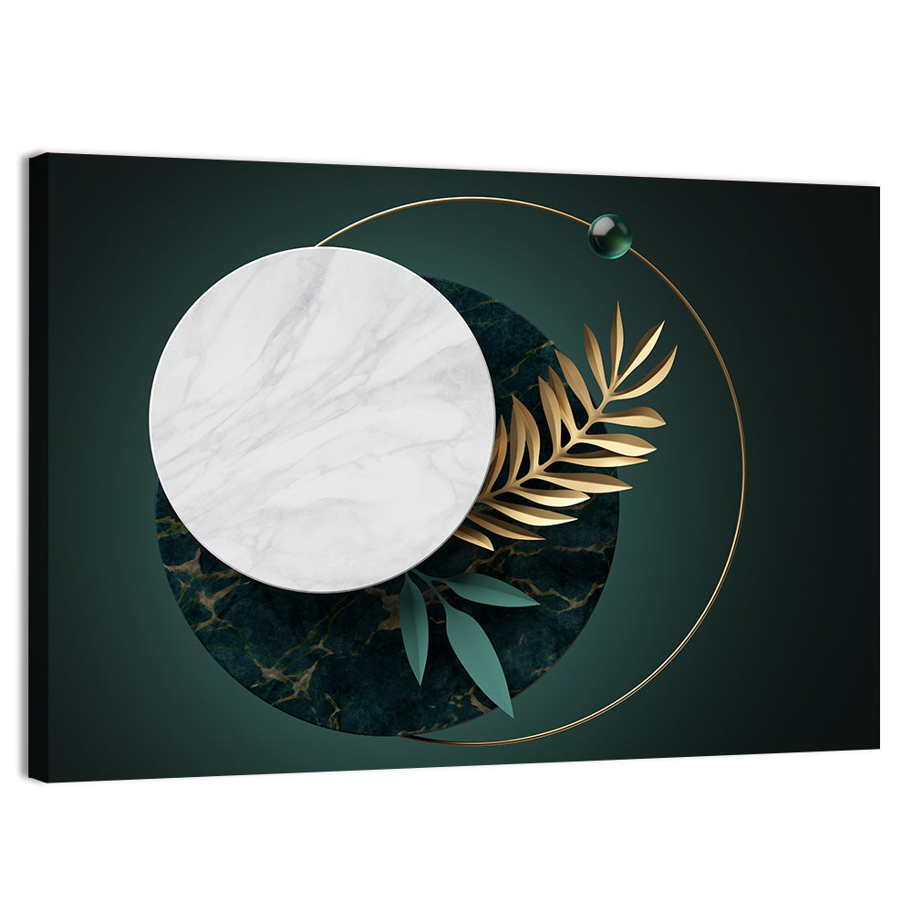 3d Palm Leaf Textured Composition Wall Art