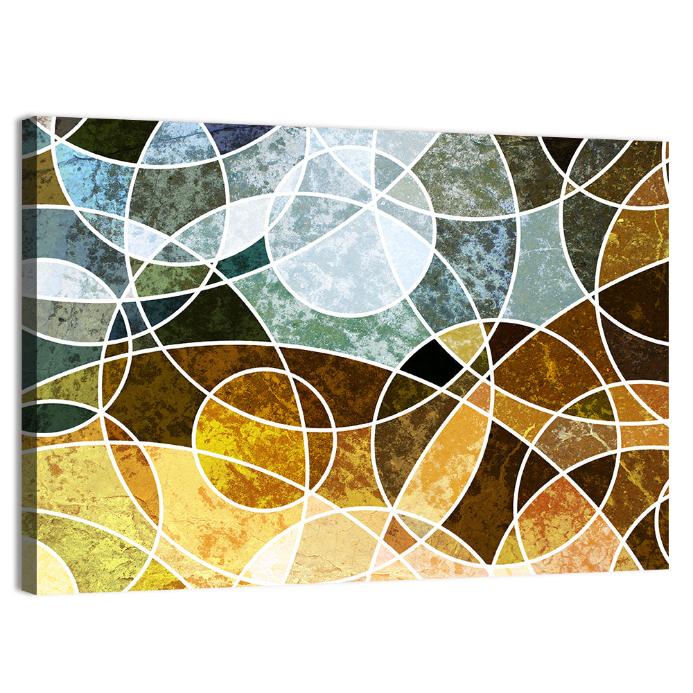 Weathered Geometric Mosaic Wall Art