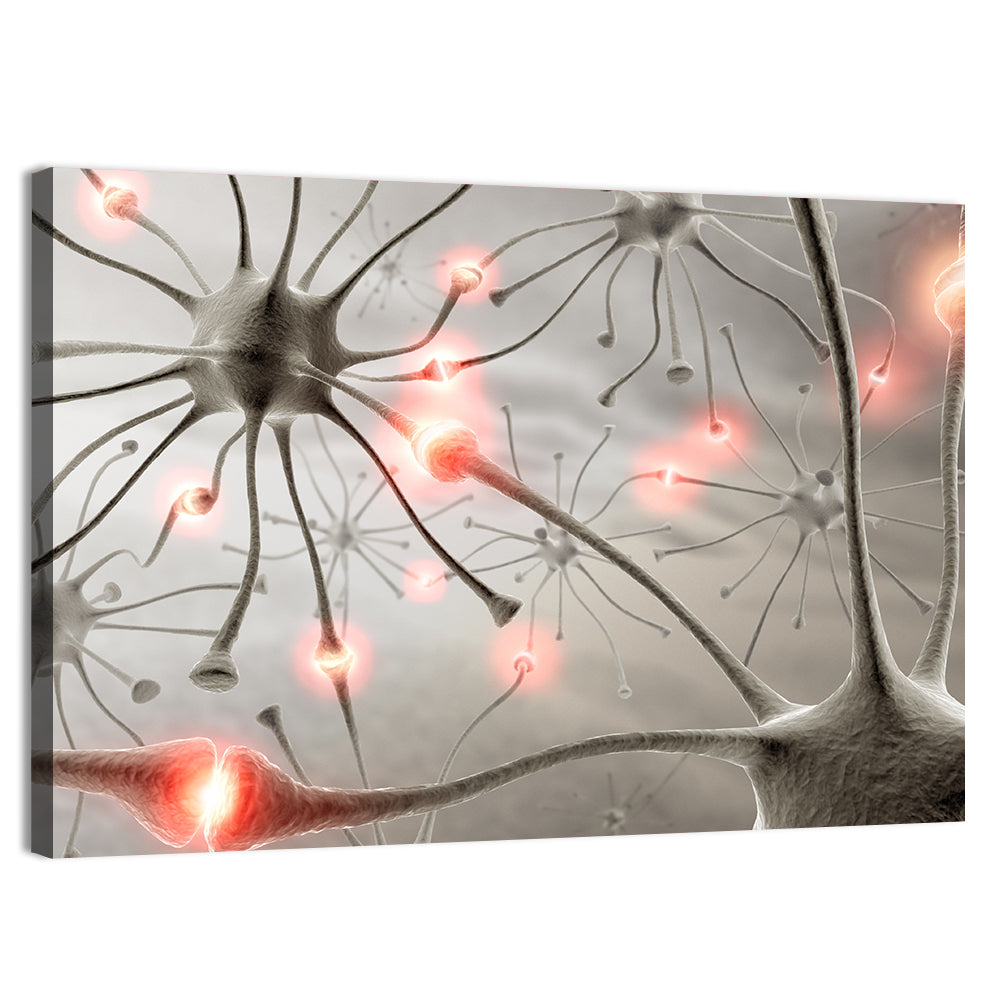 Hardwired Neurons with Glowing Synapses Wall Art