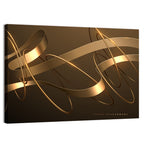 Gold Ribbons and Rings Wall Art