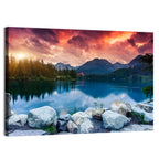 Sunset Over Štrbské Pleso Wall Art