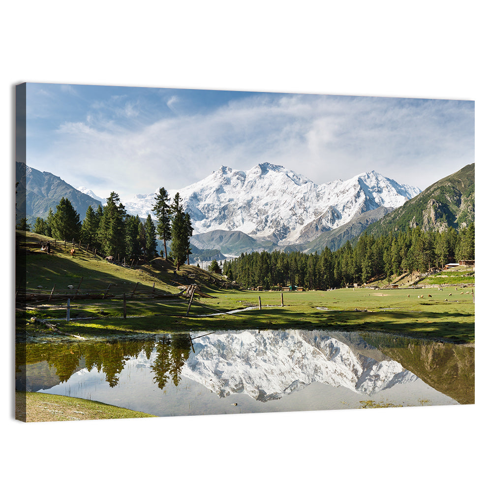 Nanga Parbat Reflection Wall Art, canvas print, landscape