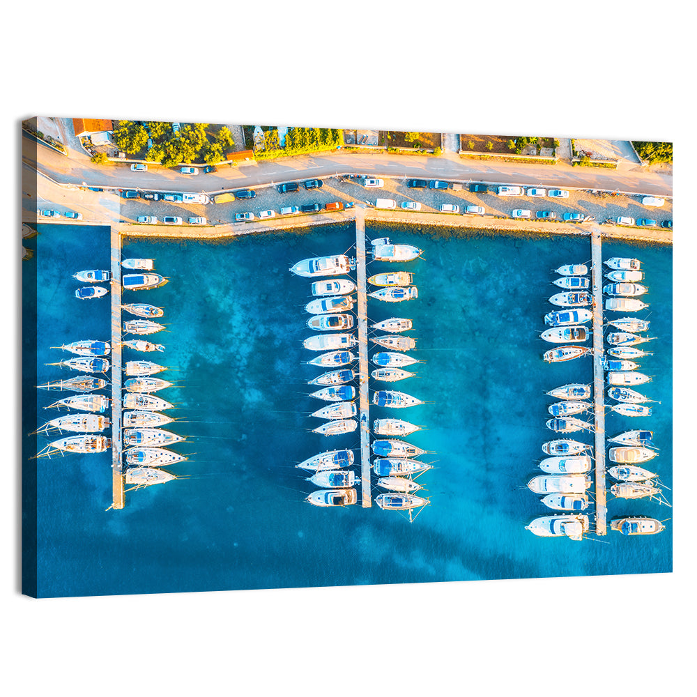 Aerial Marina in Croatia Wall Art, canvas print, landscape