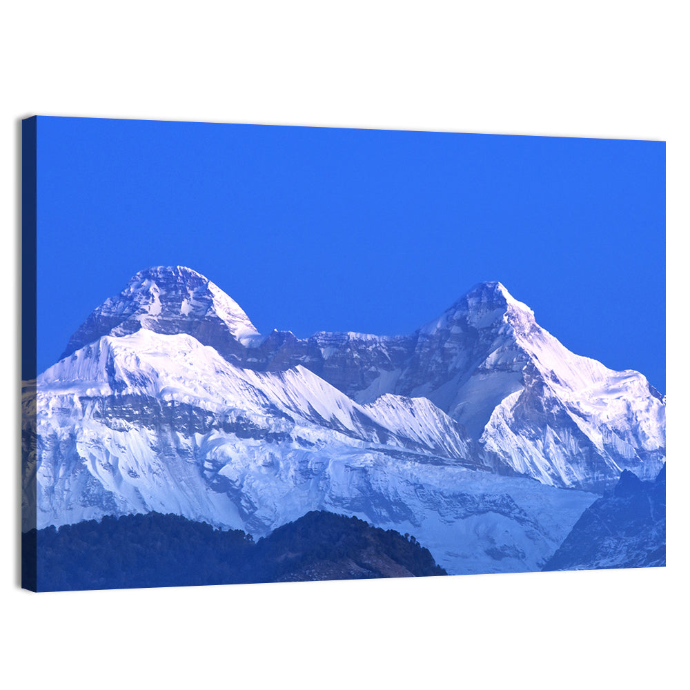 Nanda Devi Twin Peaks Wall Art, canvas print, landscape