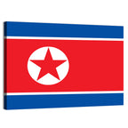 North Korean Flag Graphic Wall Art