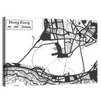 Hong Kong City Map Wall Art