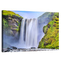 Mossy Skógafoss Waterfall Wall Art