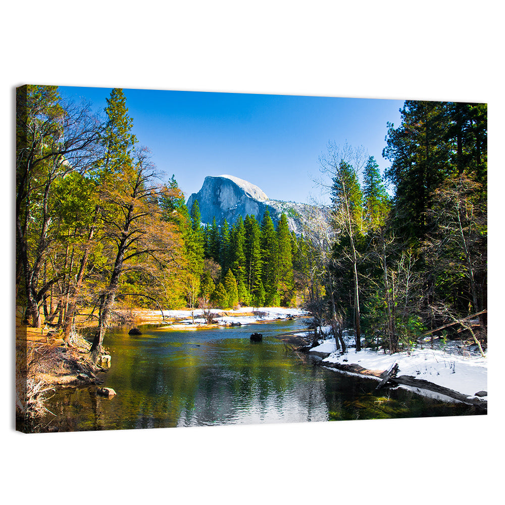 Half Dome Reflection, Yosemite Wall Art, canvas print, landscape