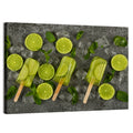Translucent Lime Popsicles with Mint Wall Art