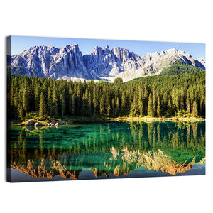 Karer Lake At Dolomites Italy Wall Art